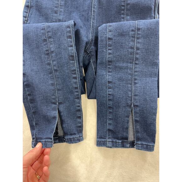 Anthropologie Pilcro Letterpress Front Slits High Rise Skinny Leg Jeans Blue 28 - Picture 4 of 9